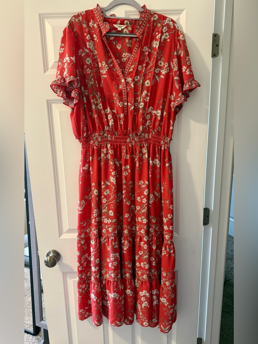 Max Studio Women’s Floral Smocked-Waist Dress